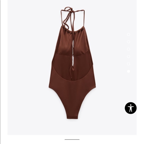 Brown halter swimsuit one piece - Picture 5 of 10
